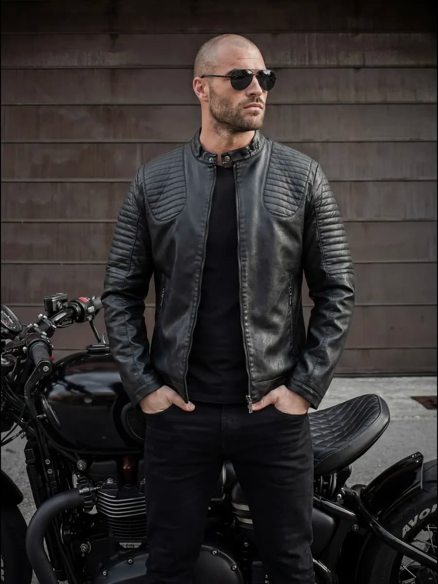 Куртка кожаная демисезонная