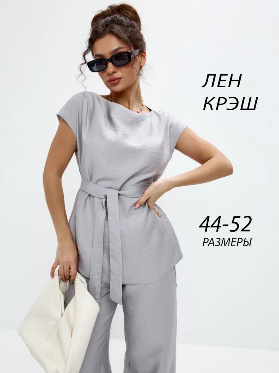 Костюм летний льняной брючный