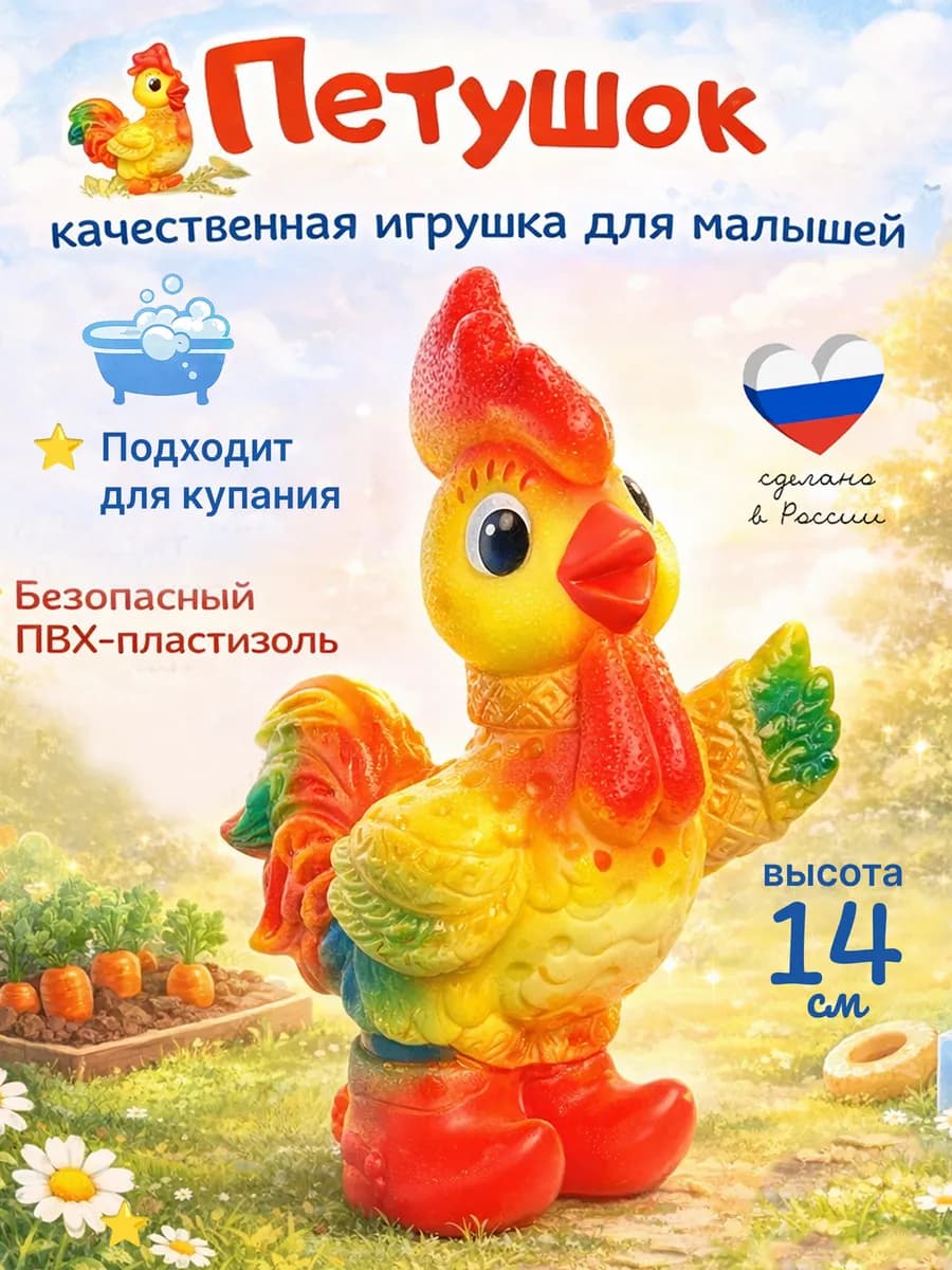 Резиновые игрушки Петух для малышей
