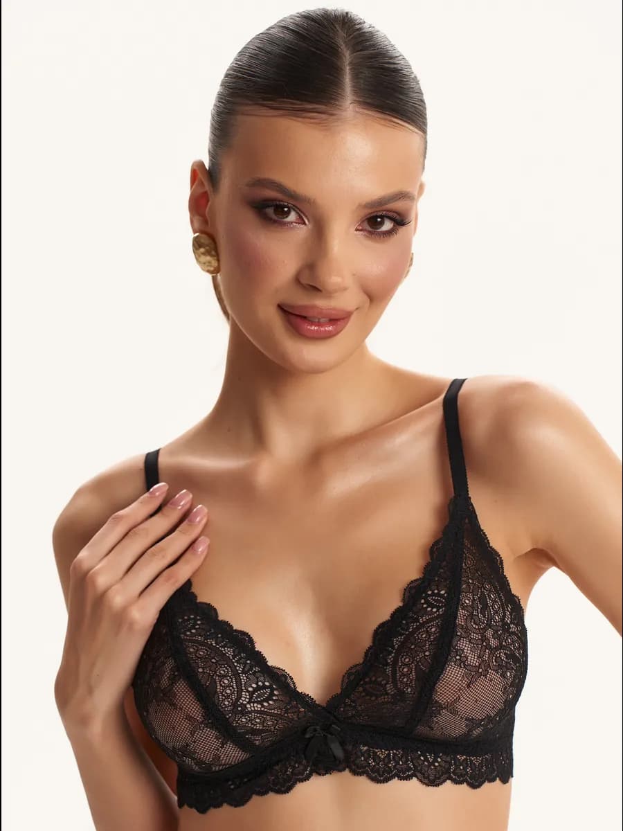 Кружевной бюстгальтер без косточек бралетт