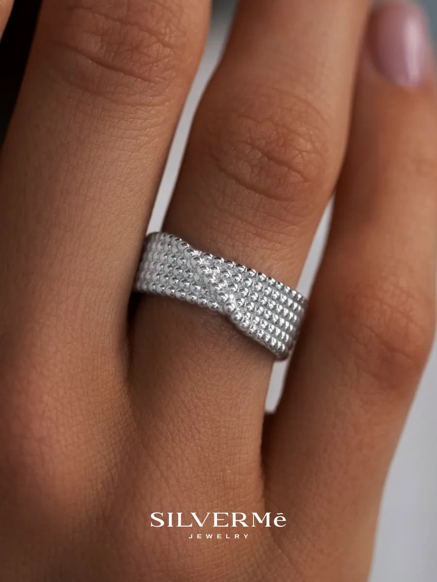 Кольцо серебряное широкое серебро 925