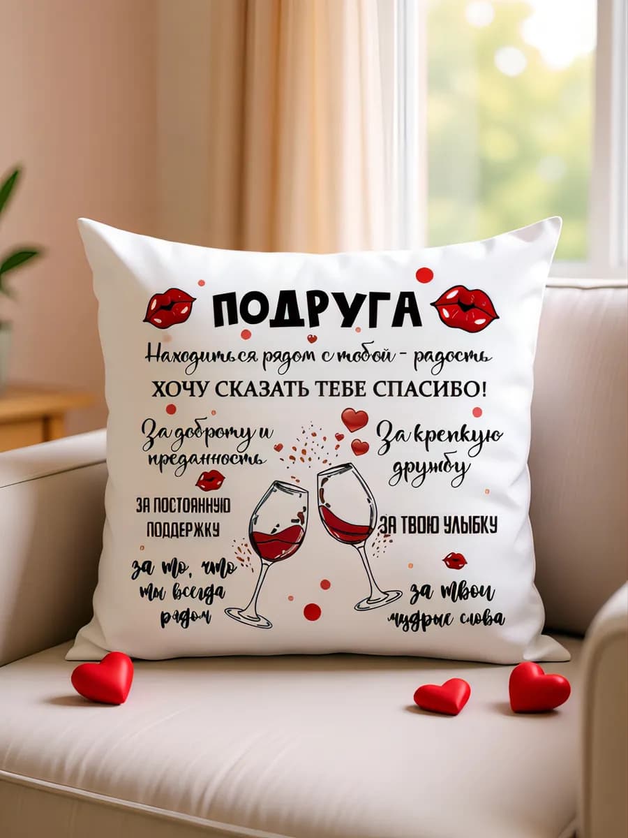 Подушка подарочная для подруги