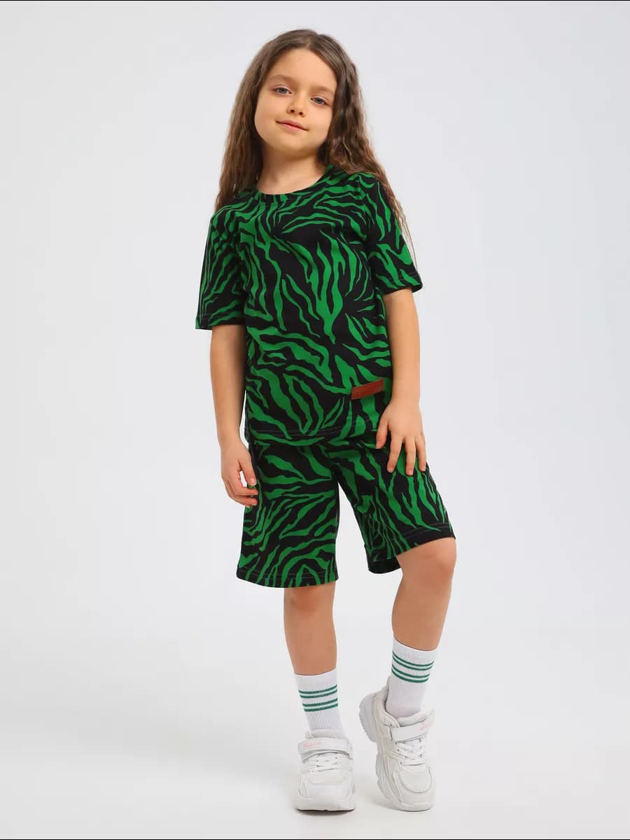 Костюм двойка с шортами и футболкой летний - фото 1
