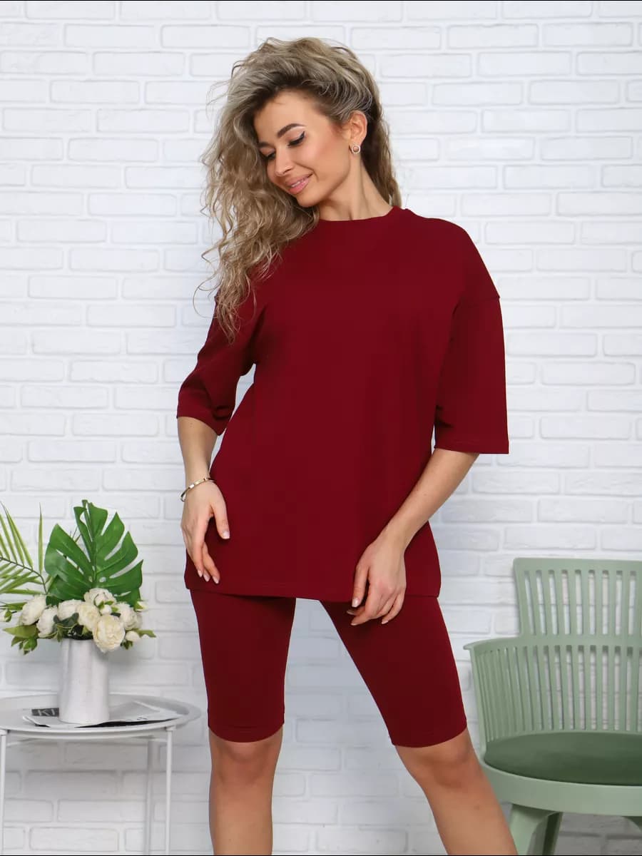 Костюм летний с велосипедками хлопок