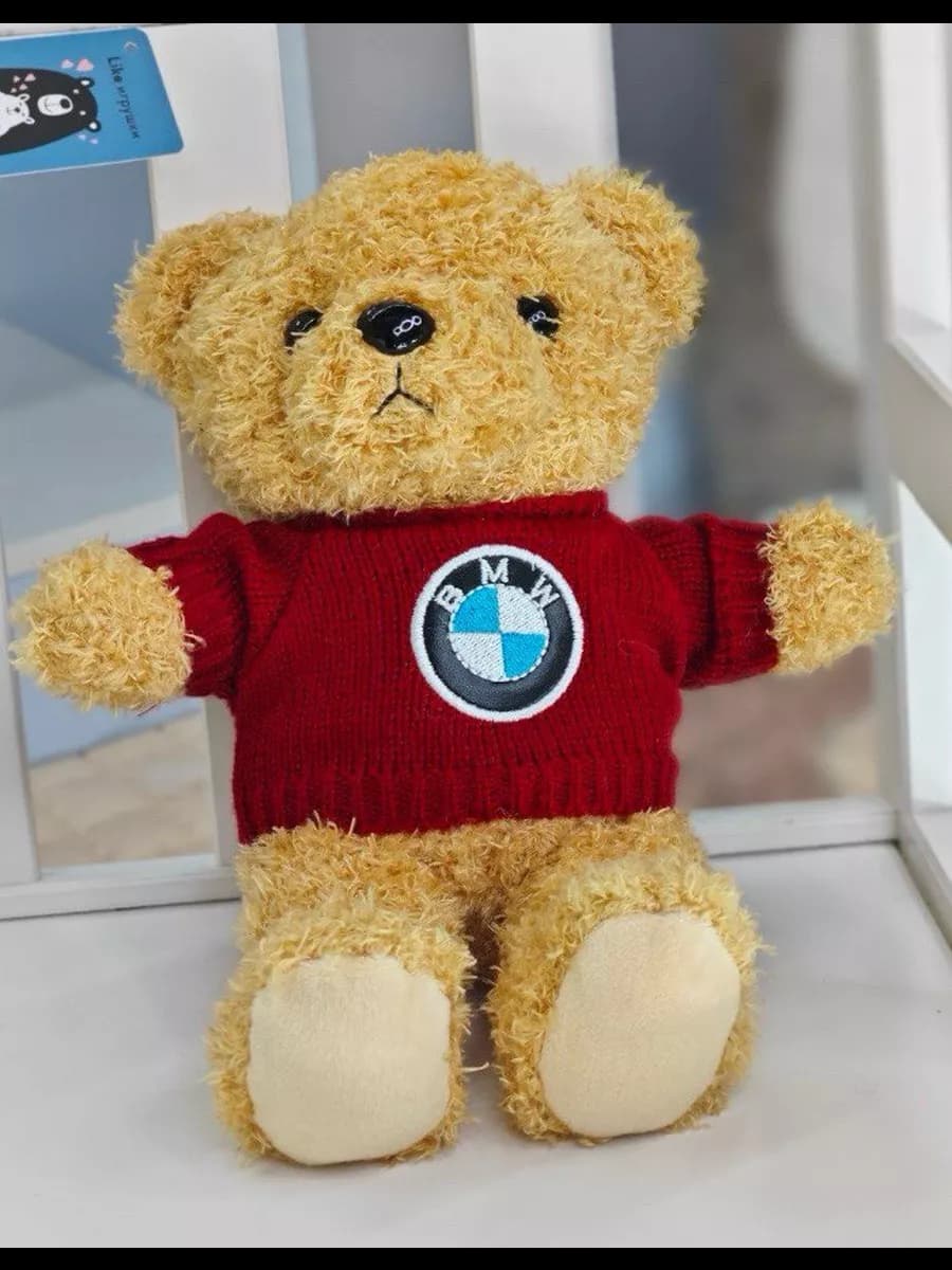 Мягкая игрушка медведь с логотипом БМВ BMW 28 см