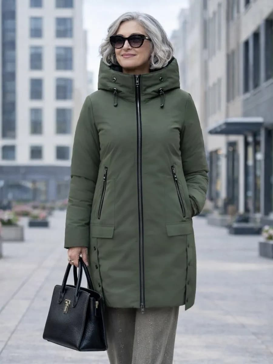 Куртка весенняя удлиненная стройнит