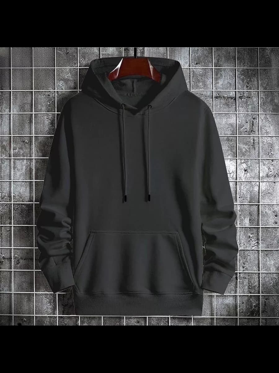 Худи с капюшоном кенгуру и карманом