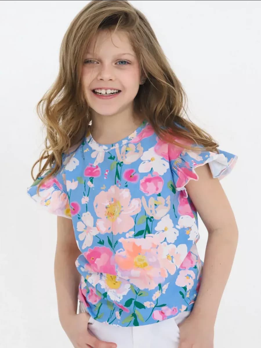 Футболка нарядная с воланами