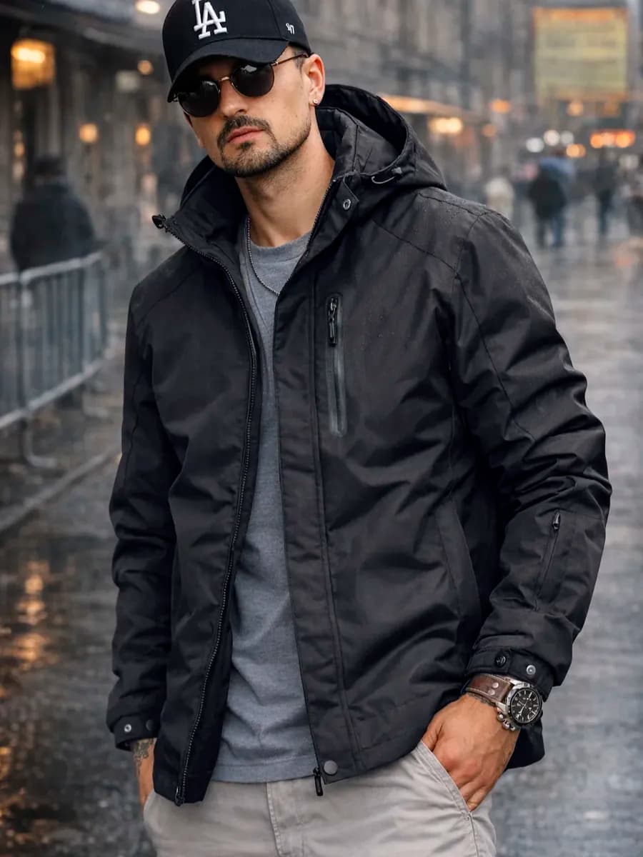 куртка осенняя демисезонная с капюшоном