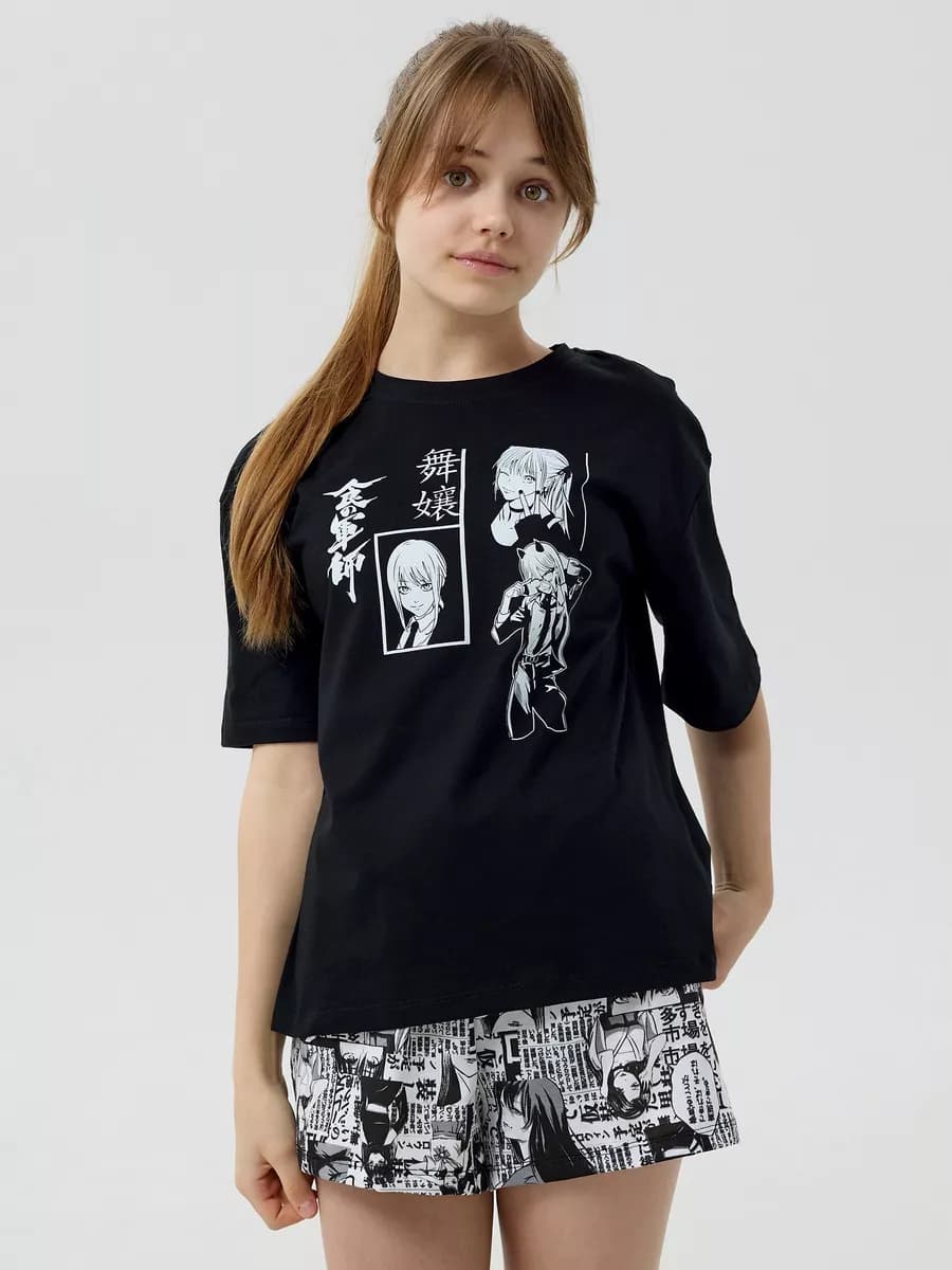 Пижама домашняя с шортами хлопок