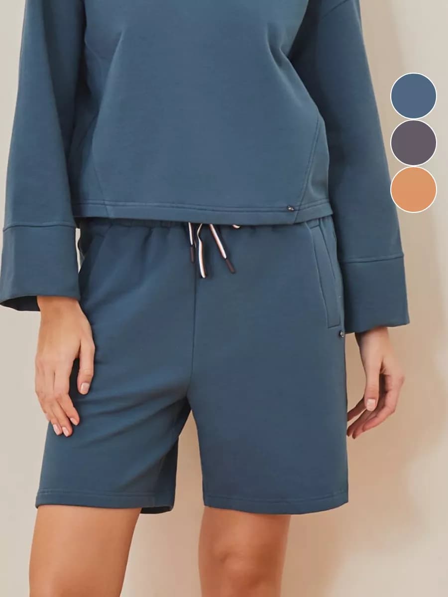 Шорты спортивные на резинке с карманами - фото 1