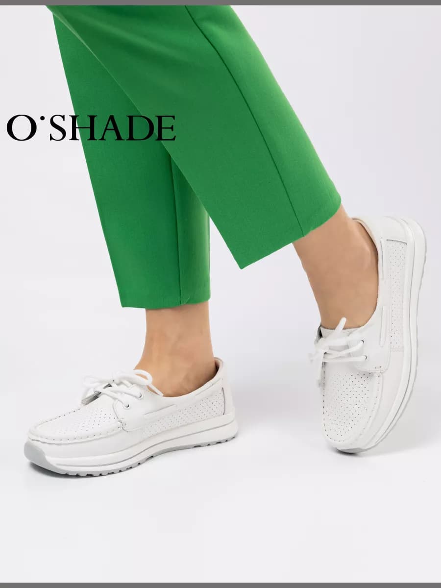 Мокасины белые женские