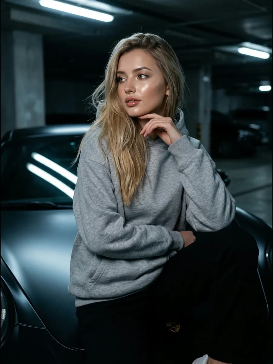 Худи оверсайз с капюшоном теплое с начесом