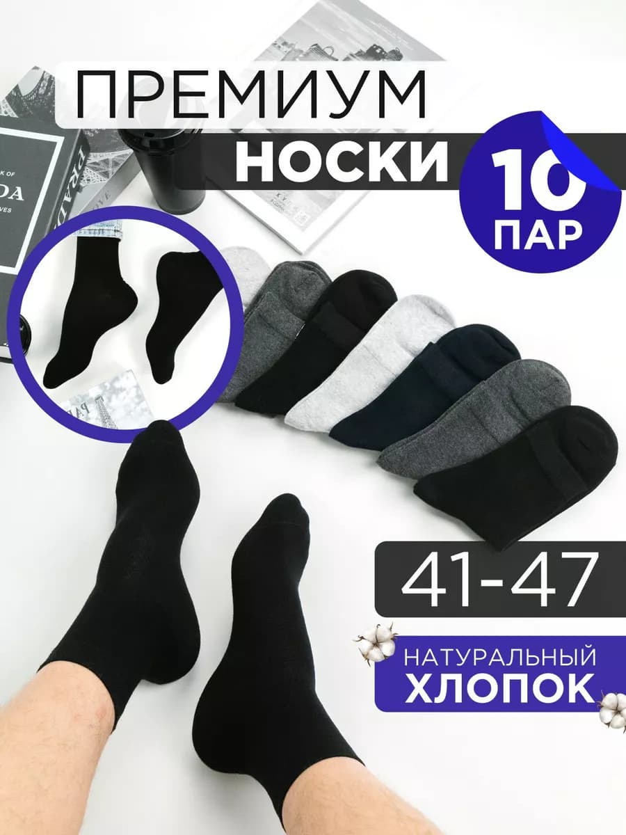 Носки набор классика 10 пар
