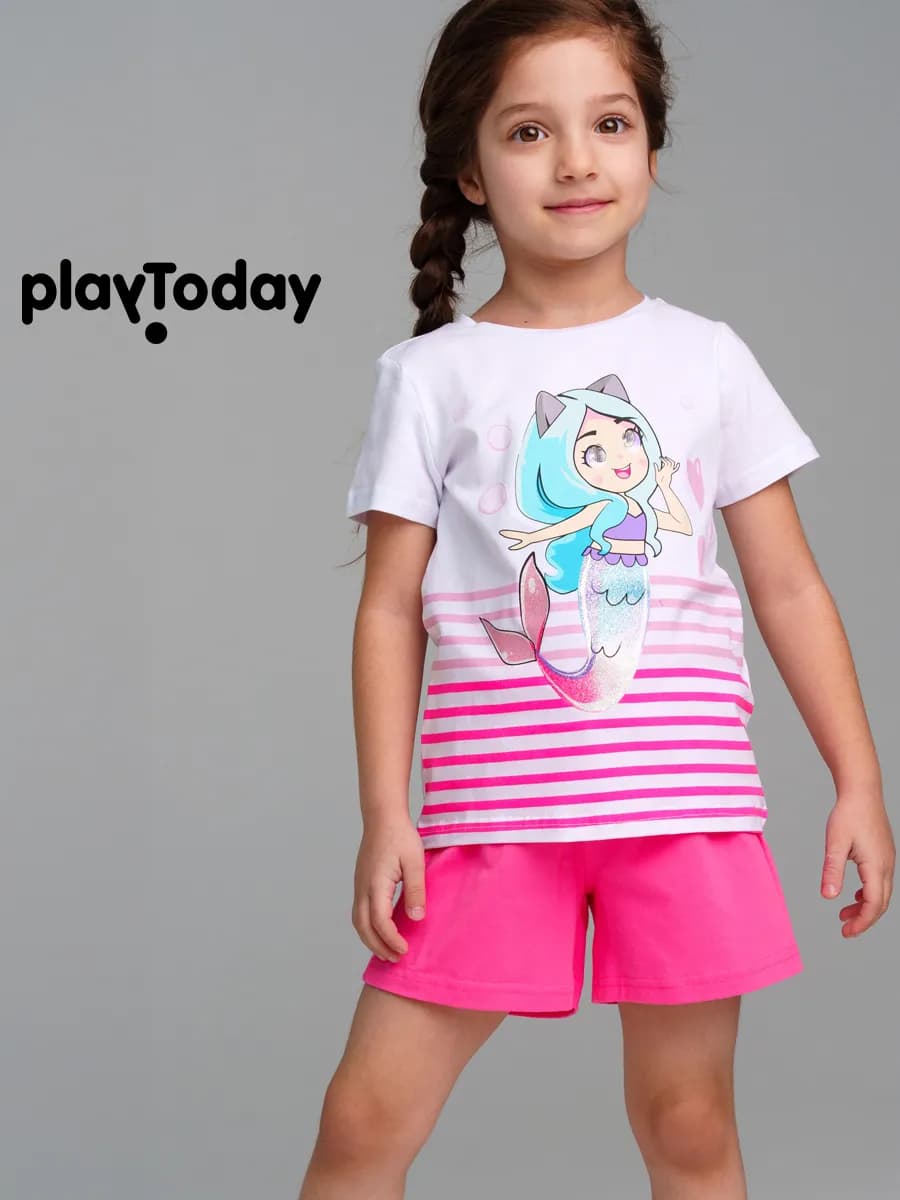 Костюм летний детский футболка шорты в садик