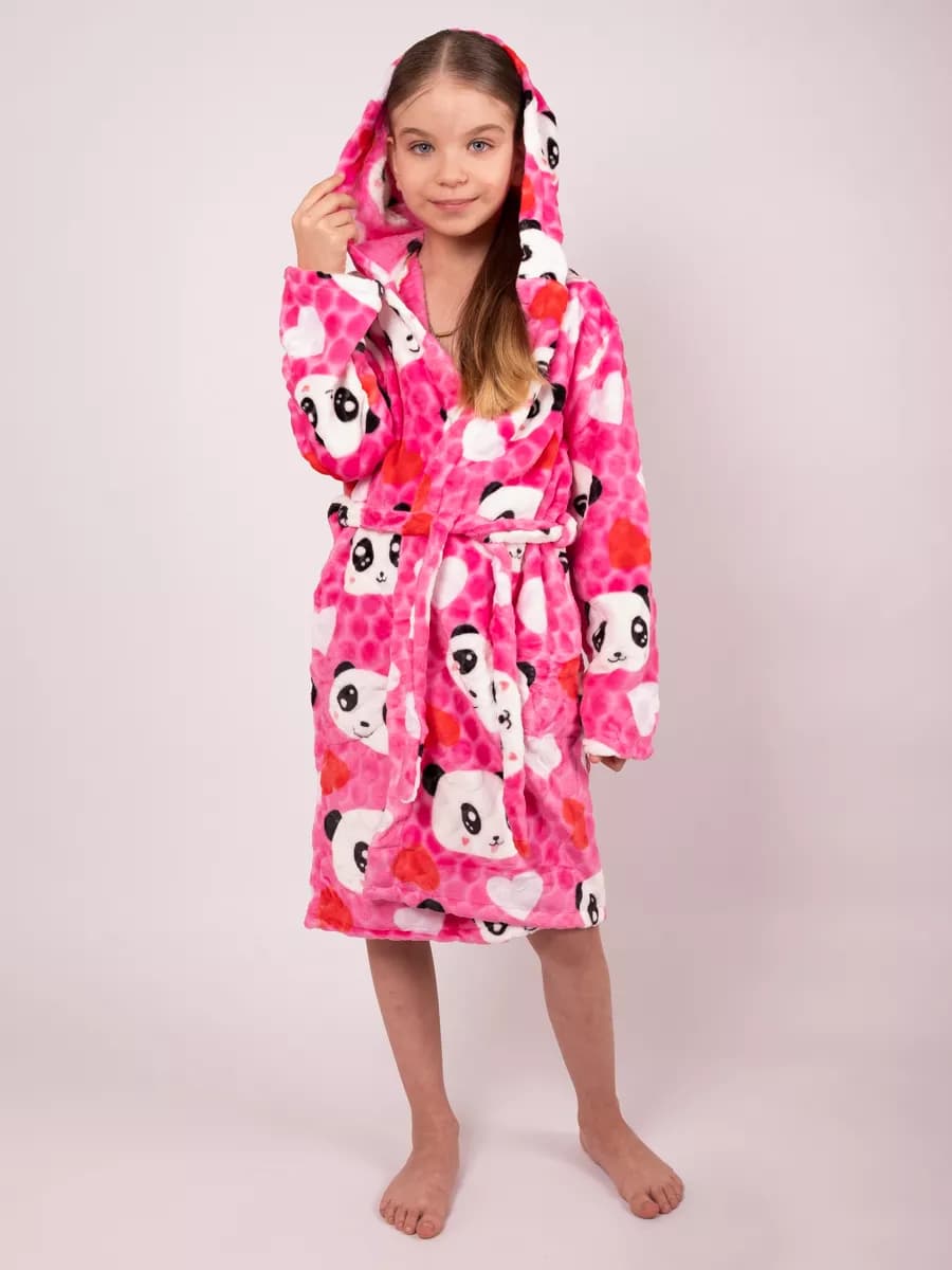 Халат детский на замке махровый