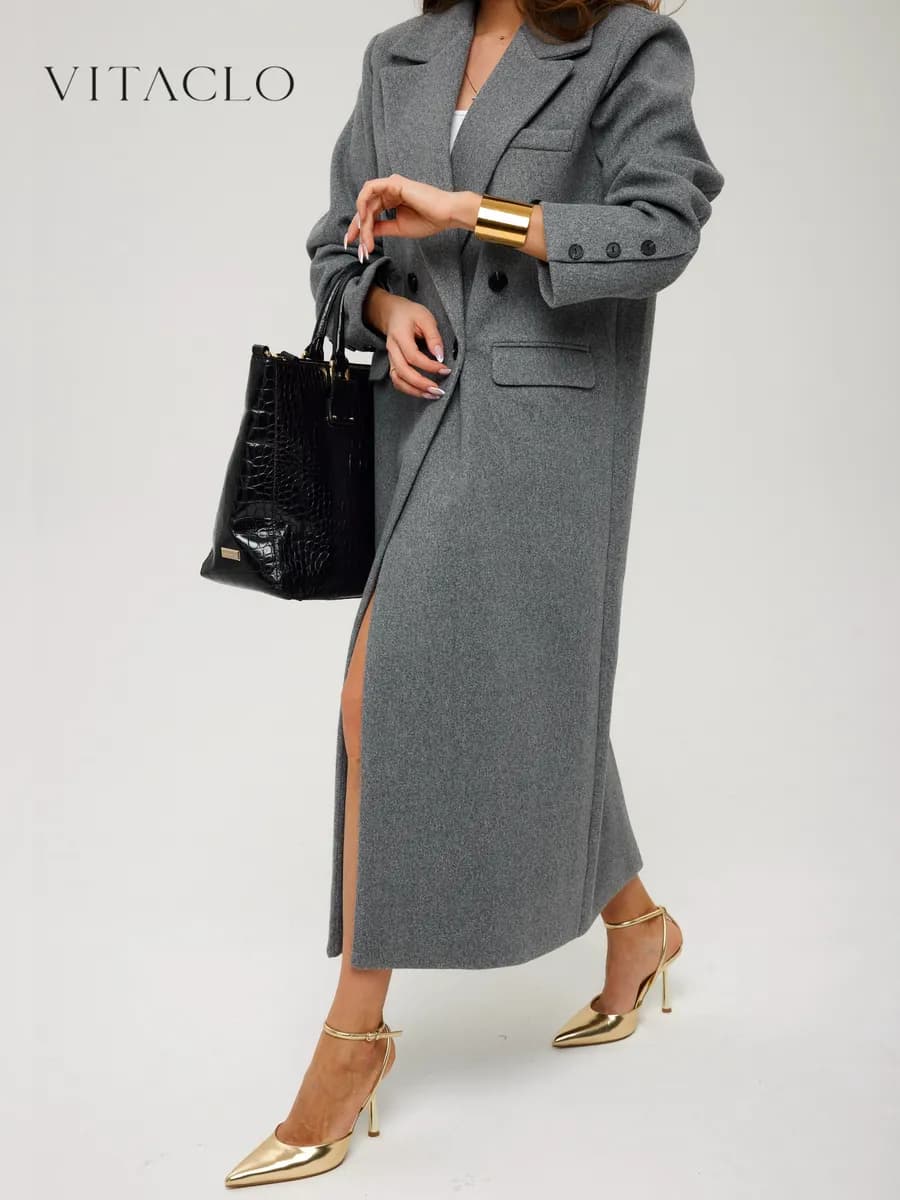 Пальто весна-осень оверсайз длинное