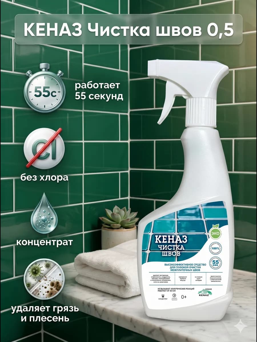 Чистящее средство от плесени для швов между плиткой 0,5 л