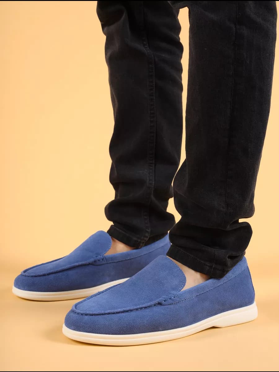 Лоферы из натуральной замши