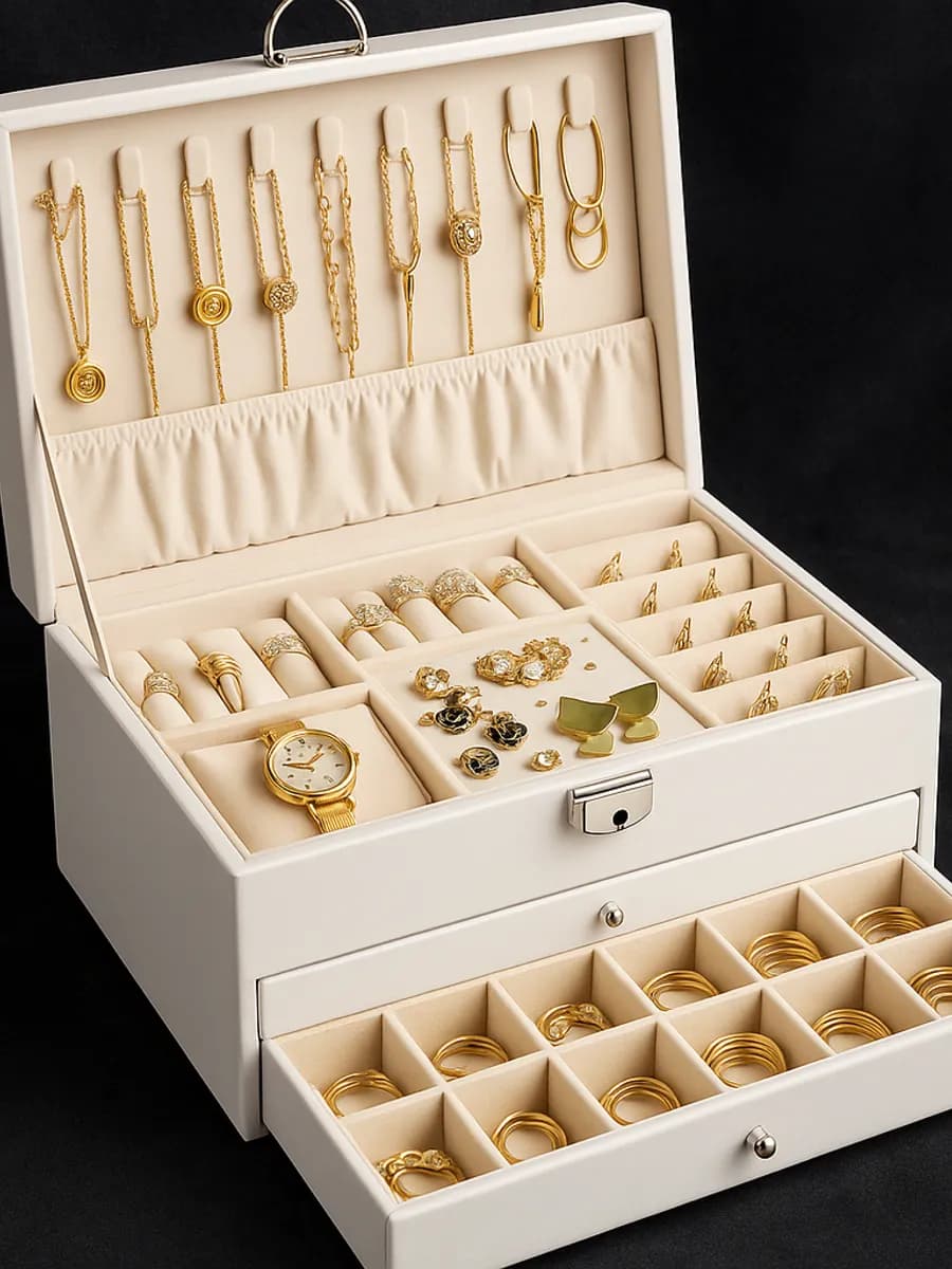 Шкатулка для хранения украшений - большой органайзер - фото 1