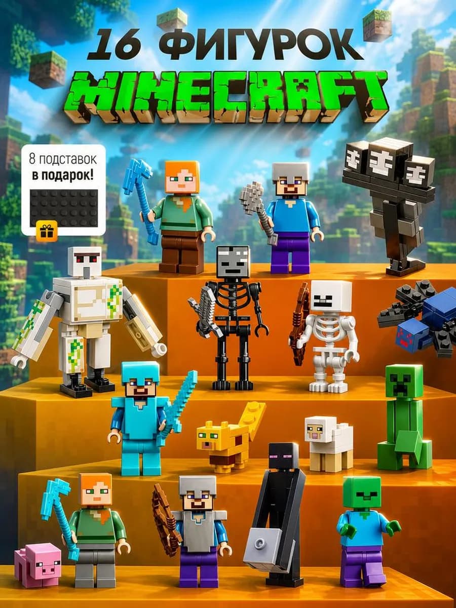 Конструктор Minecraft фигурки большой набор