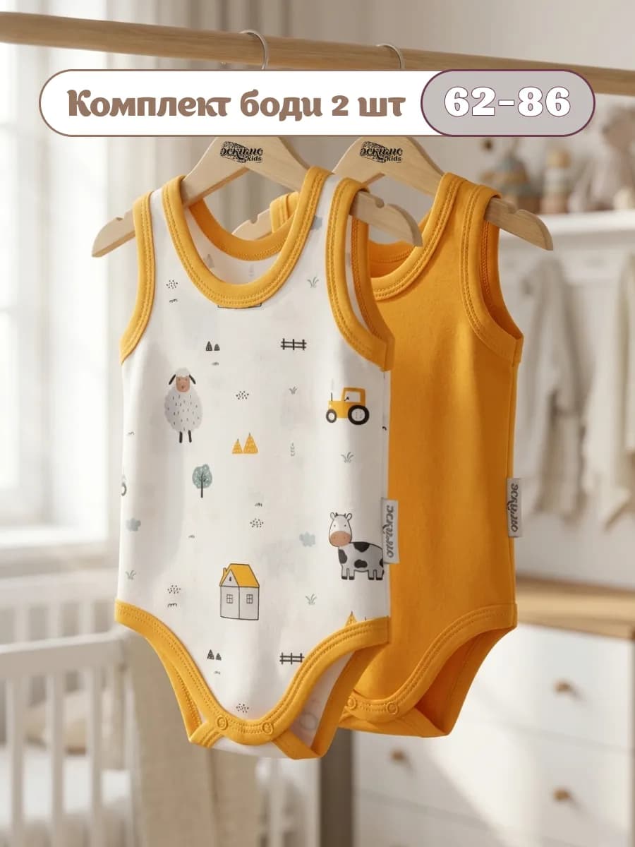 Боди майка для новорожденных малышей, 2 шт