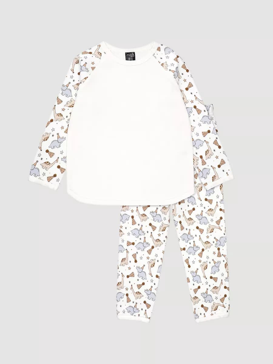 Пижама детская хлопковая динозавры реглан