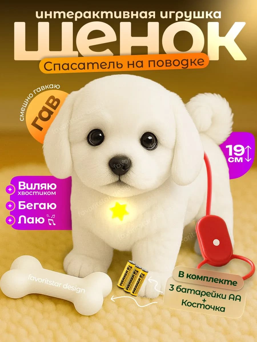 Интерактивная игрушка собака умный щенок