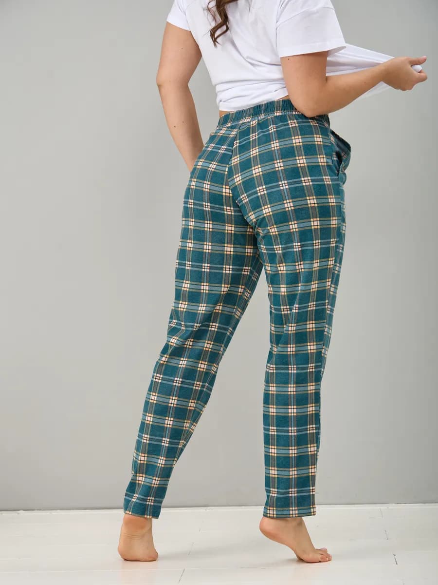 Брюки трикотажные домашние на резинке хлопок большие размеры