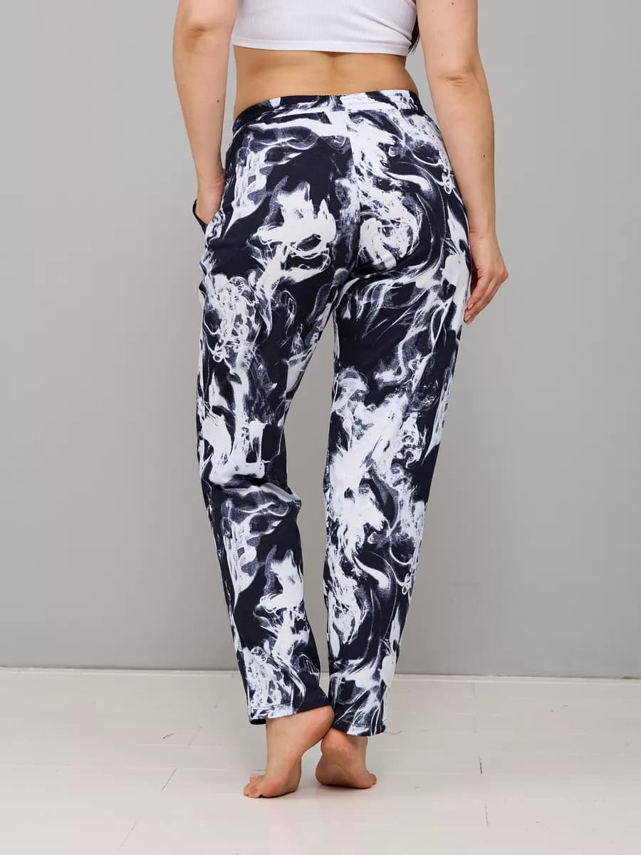 Брюки трикотажные домашние на резинке хлопок большие размеры