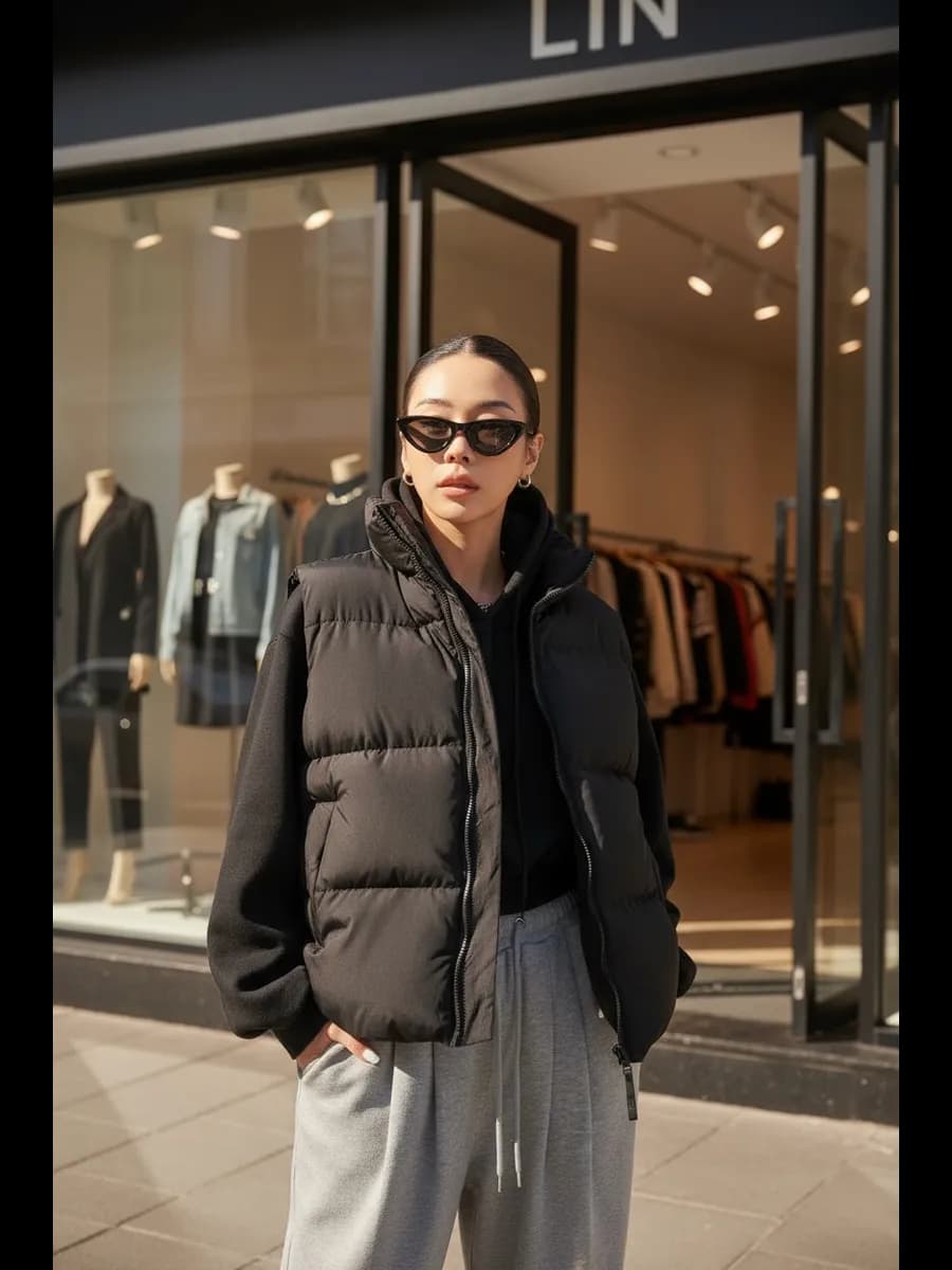 Жилетка утепленная оверсайз