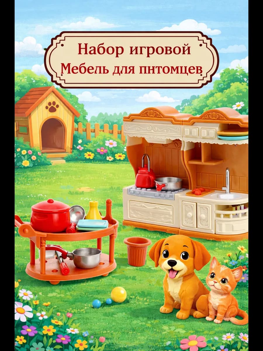 Набор игровой "Мебель для питомцев" с аксессуарами