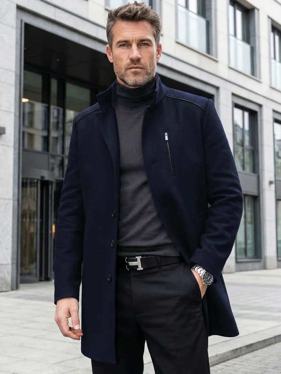 Пальто шерстяное