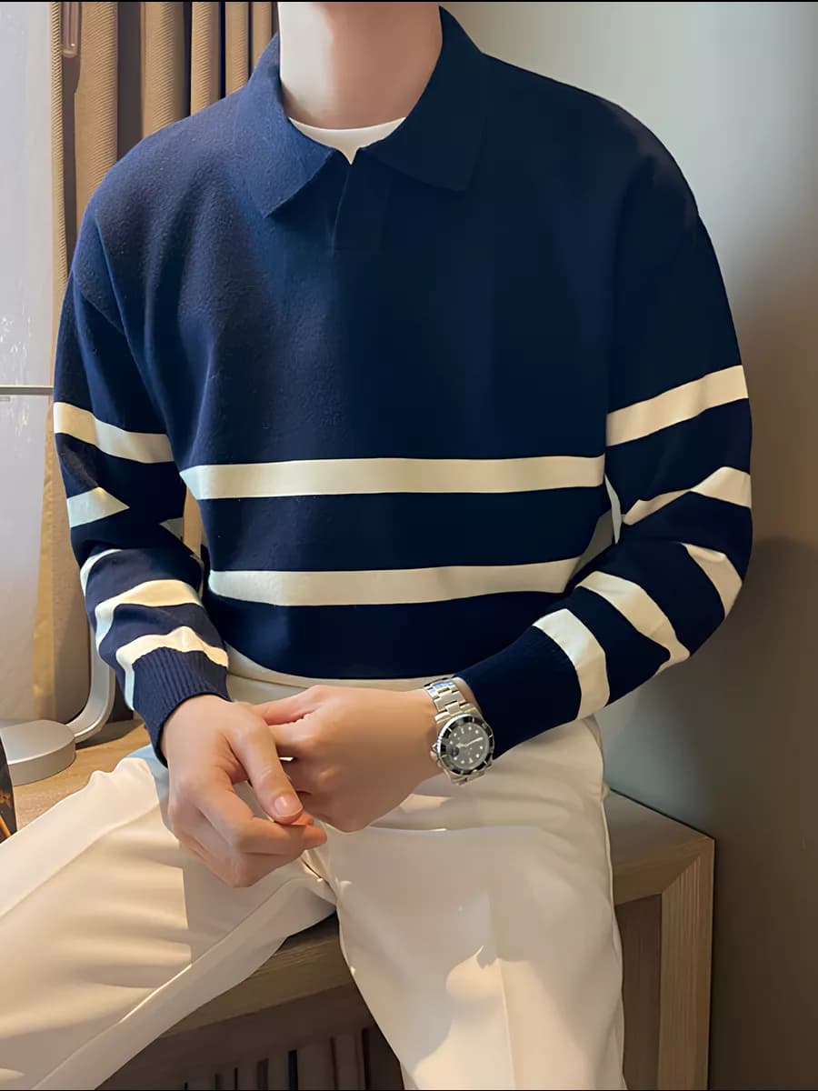 Поло с длинным рукавом оверсайз