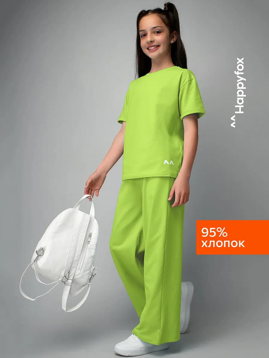Костюм с брюками палаццо летний детский хлопковый