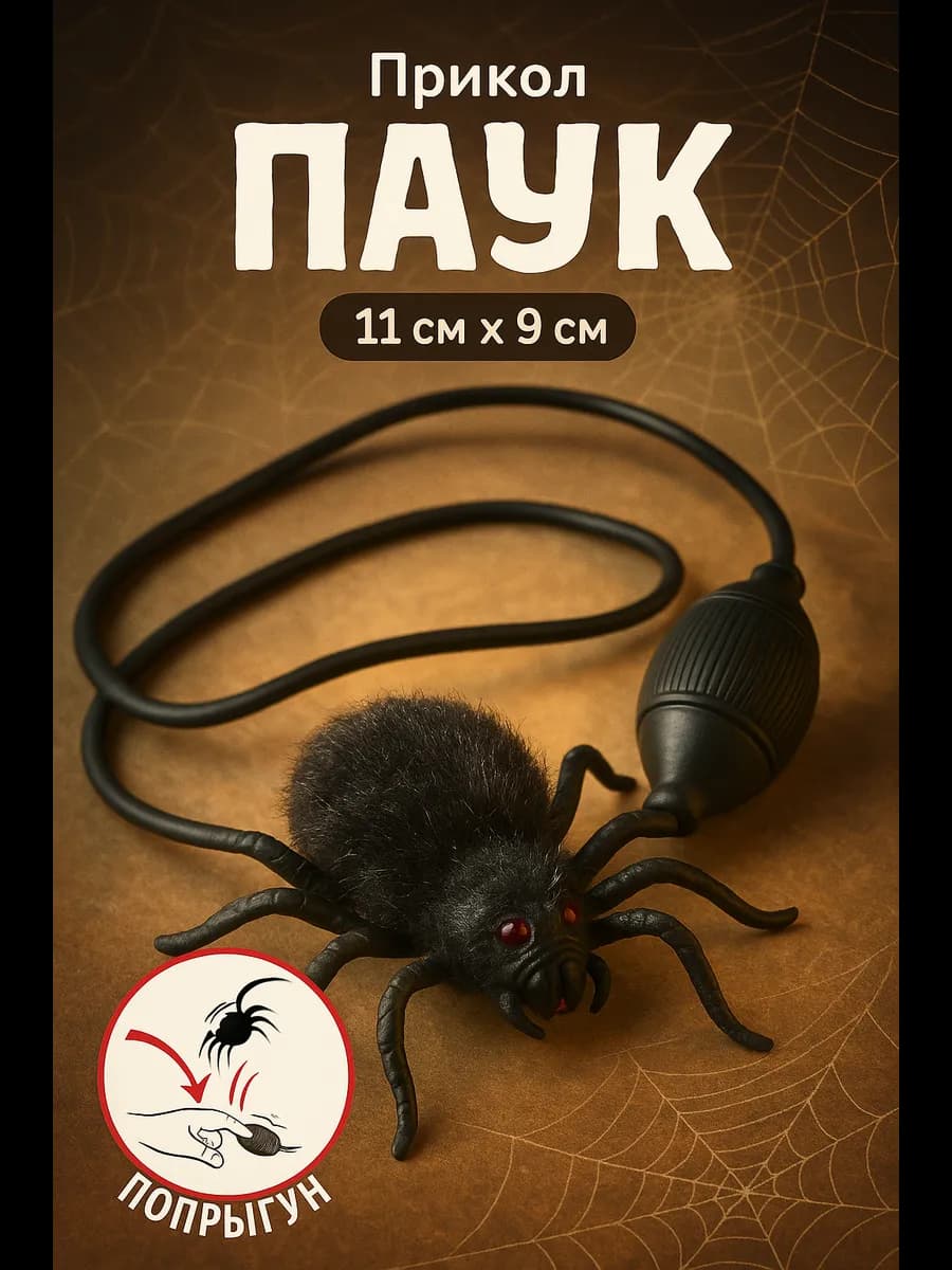 Игрушка прикол "Прыгающий паук"