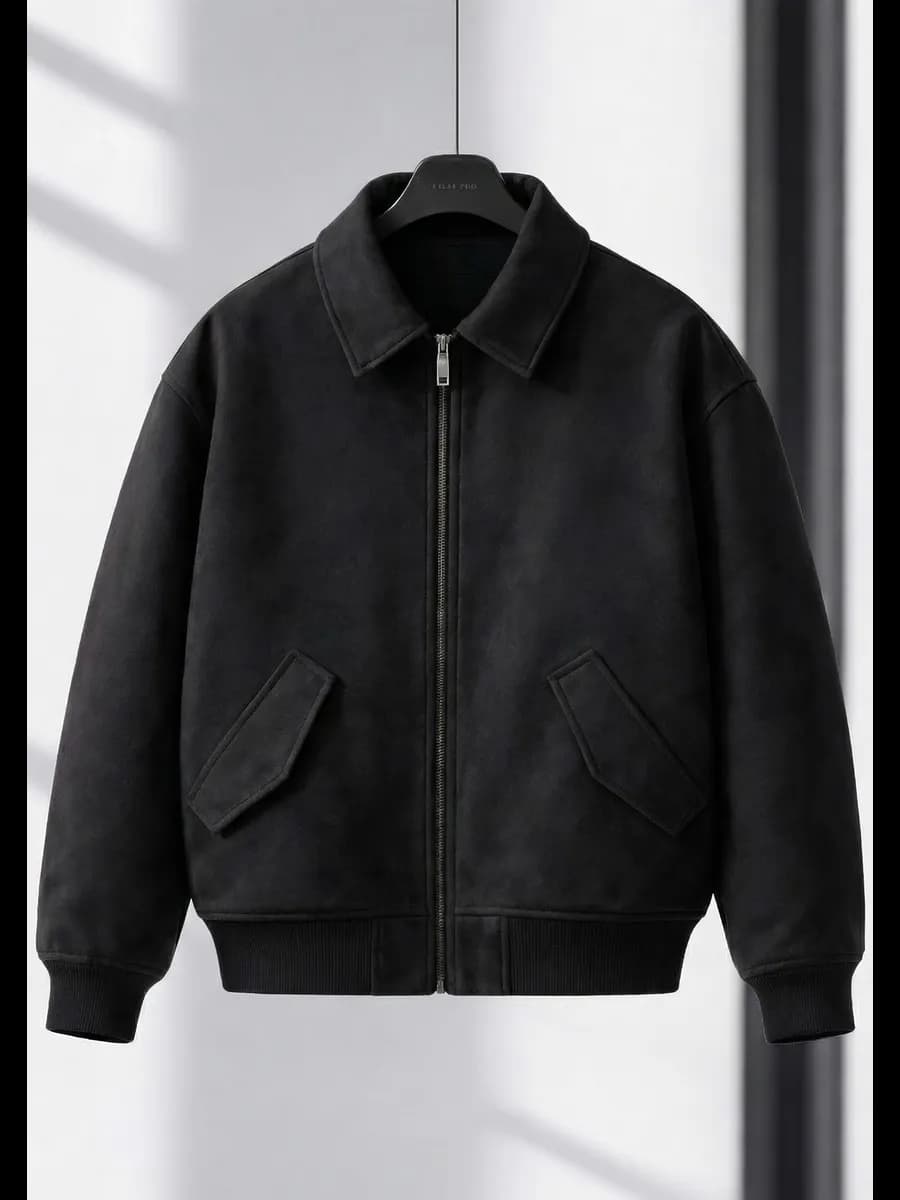 Куртка бомбер замшевая демисезонная