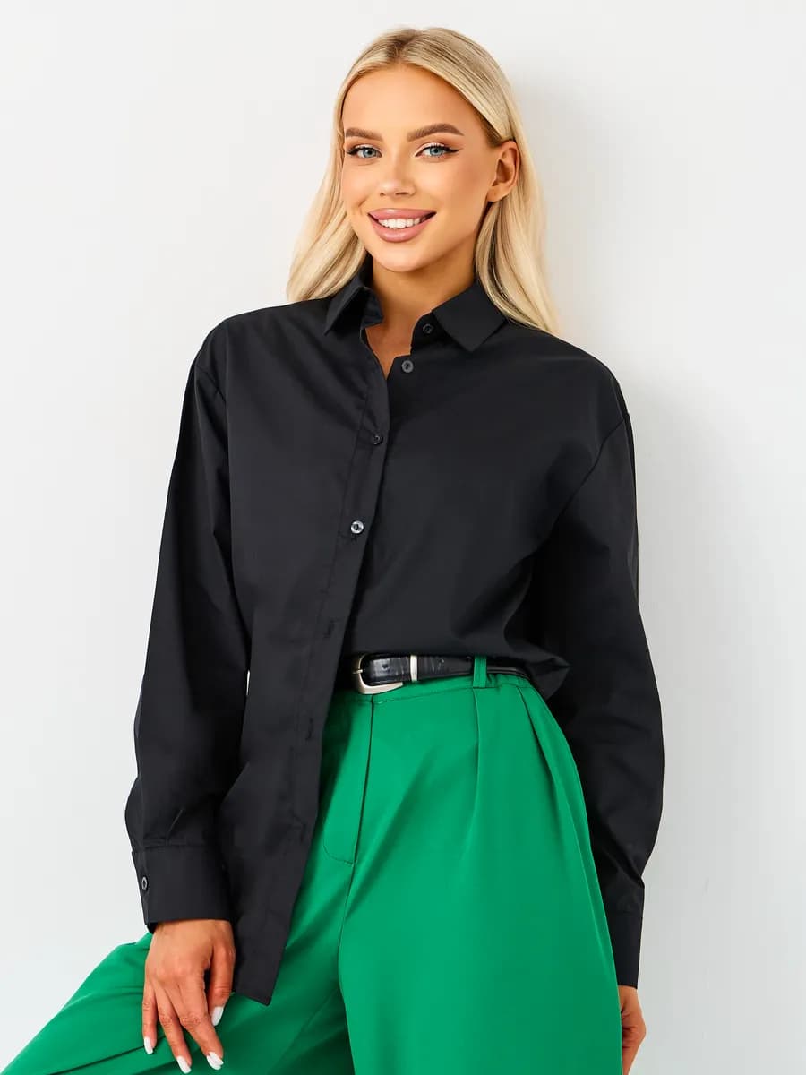 Рубашка хлопковая классическая для офиса и школы