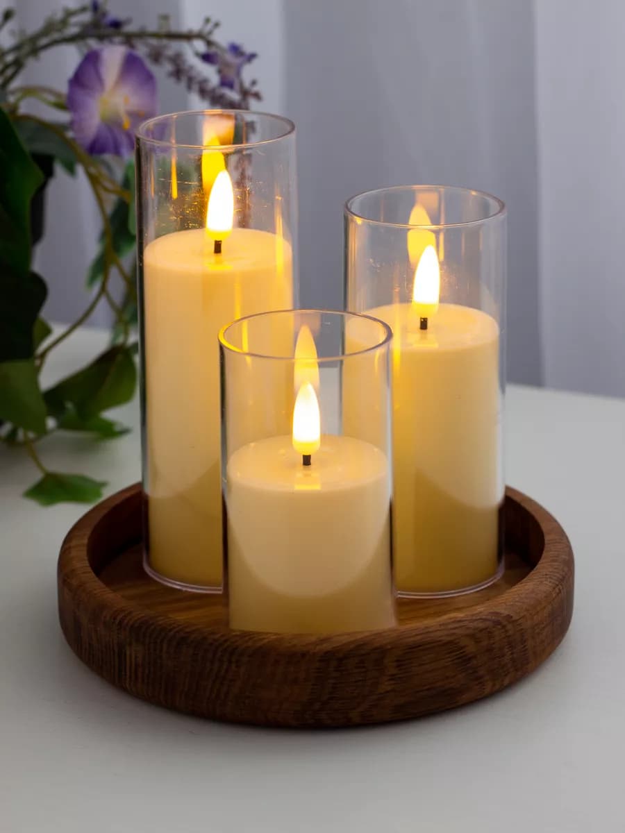 свечи светодиодные на батарейках с мерцанием