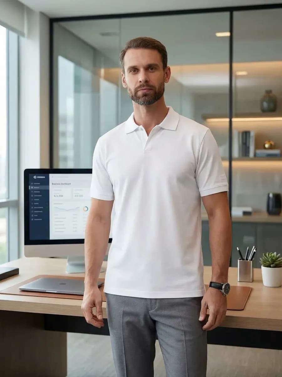 Футболка-поло с коротким рукавом хлопок апаш