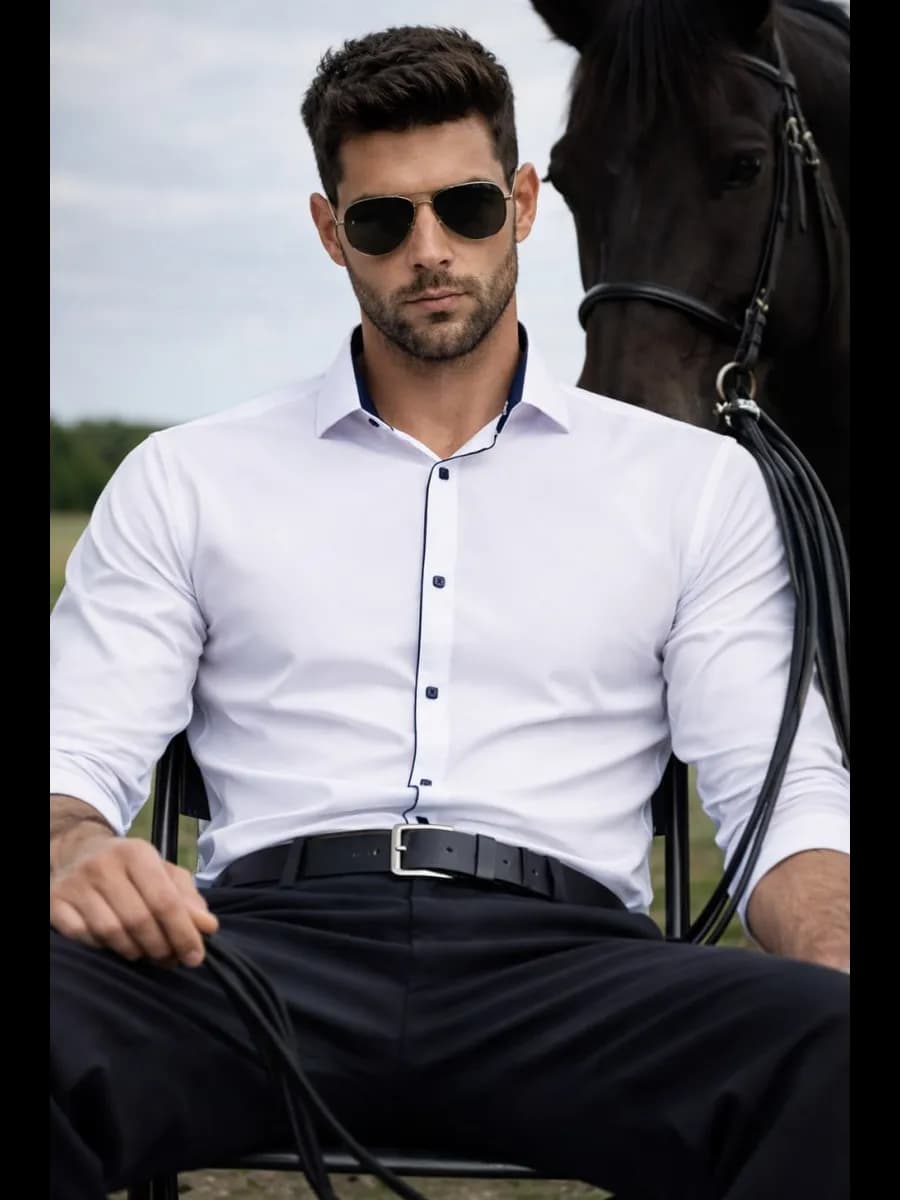 Рубашка мужская белая