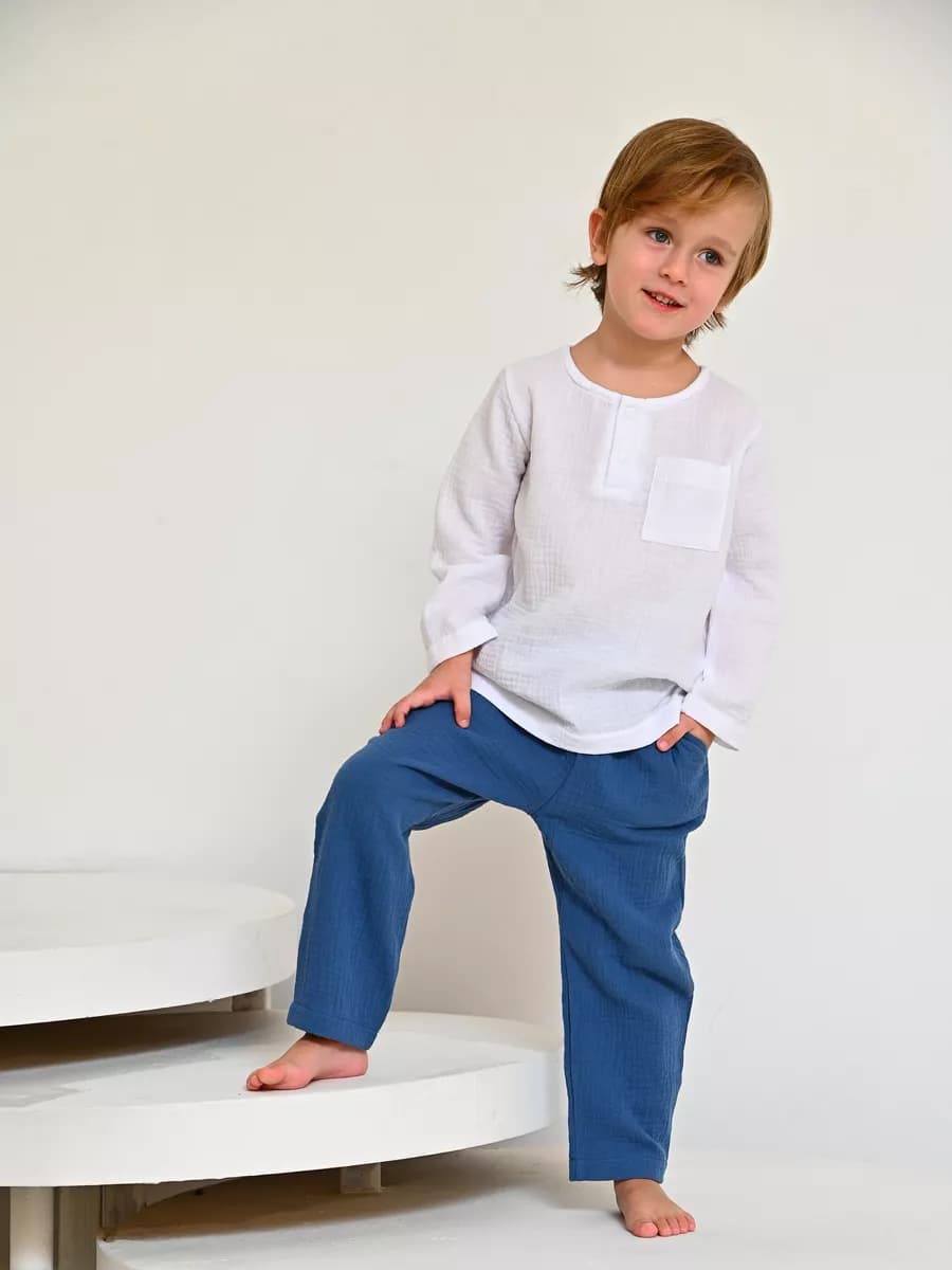 Костюм летний детский муслин - фото 1