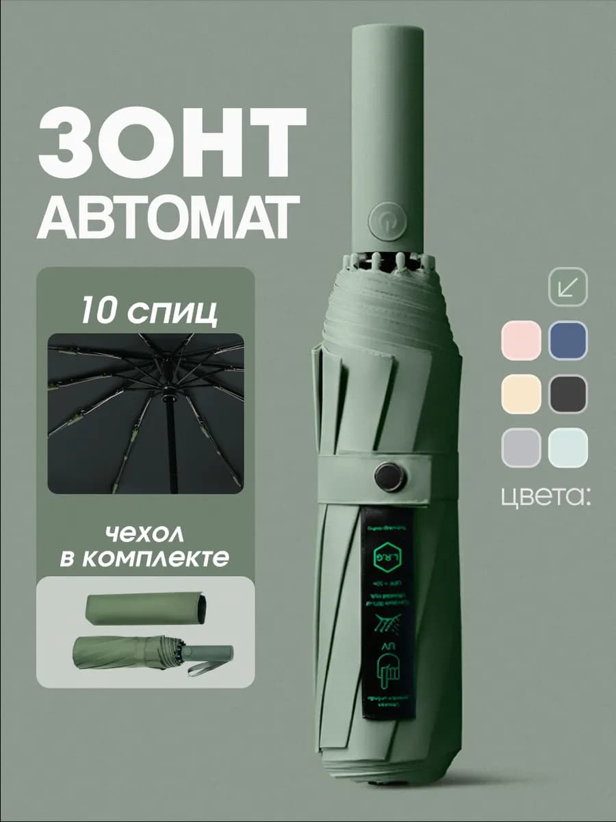 Зонт автомат антиветер складной облегченный