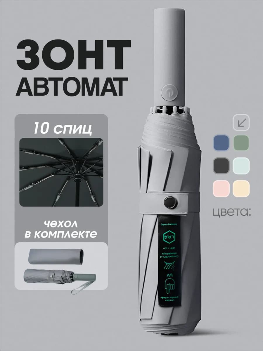 Зонт автомат антиветер складной облегченный