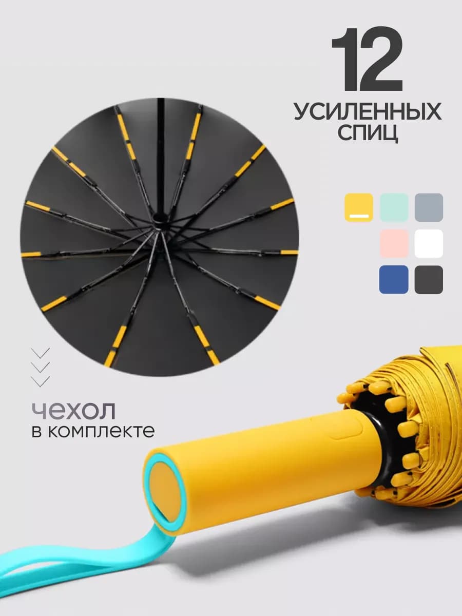 Зонт автомат антиветер складной