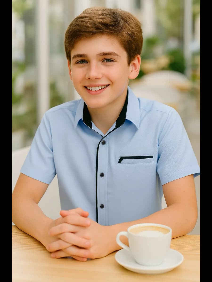 Рубашка с коротким рукавом на кнопках Турция