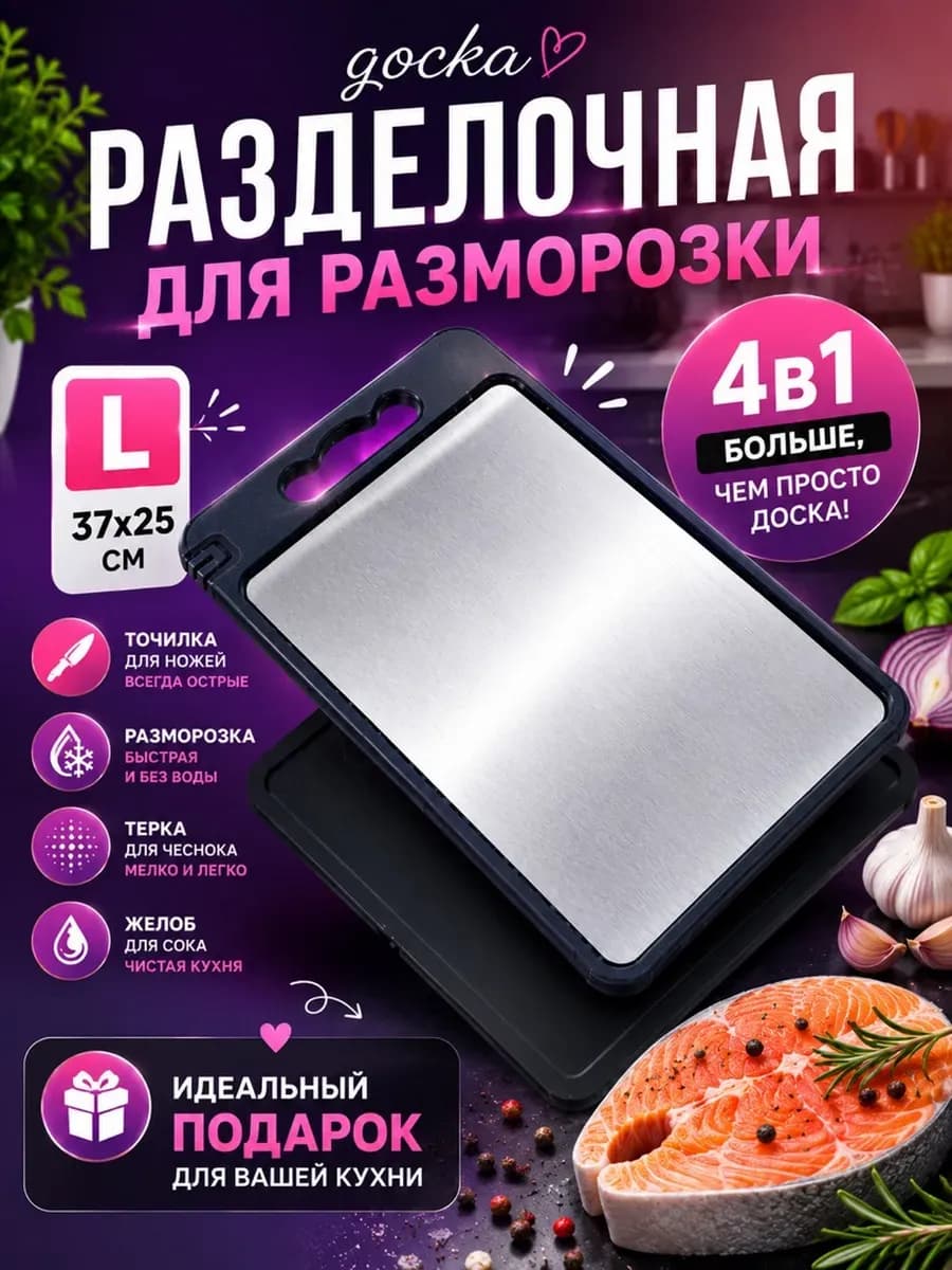 Доска разделочная для кухни пластиковая