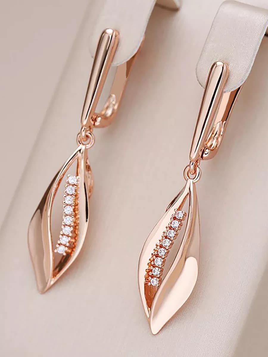 Серьги бижутерия перо