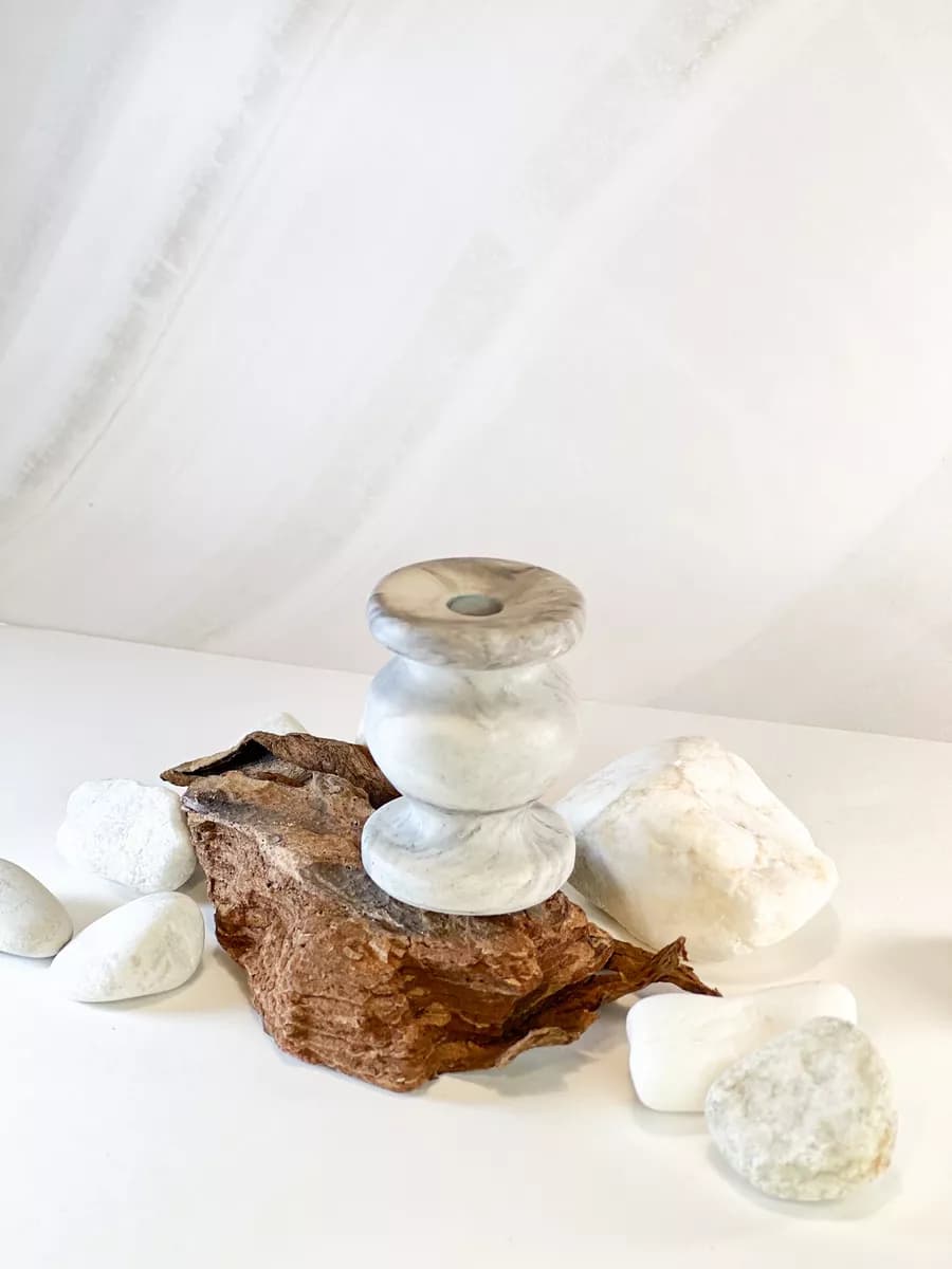 Подсвечник для церковной свечи из гипса, d=7 мм - 1 шт