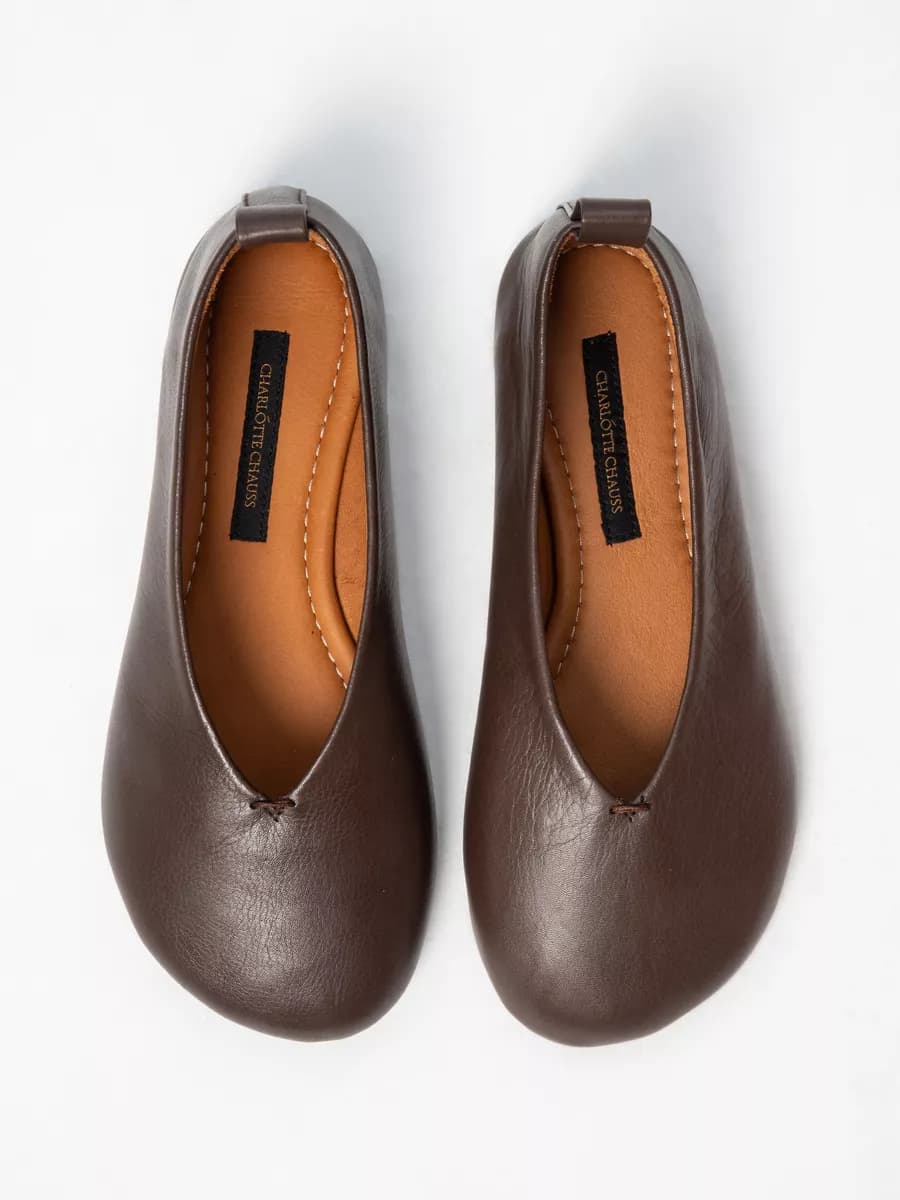 Балетки из натуральной кожи